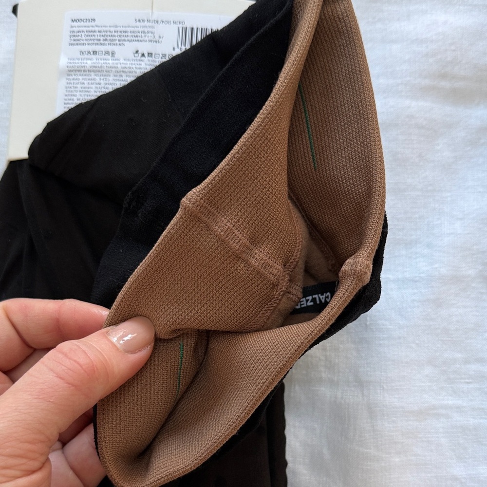 NWT Calzedonia Black Thermal Sheer Look Tights - Picture 5 of 6
